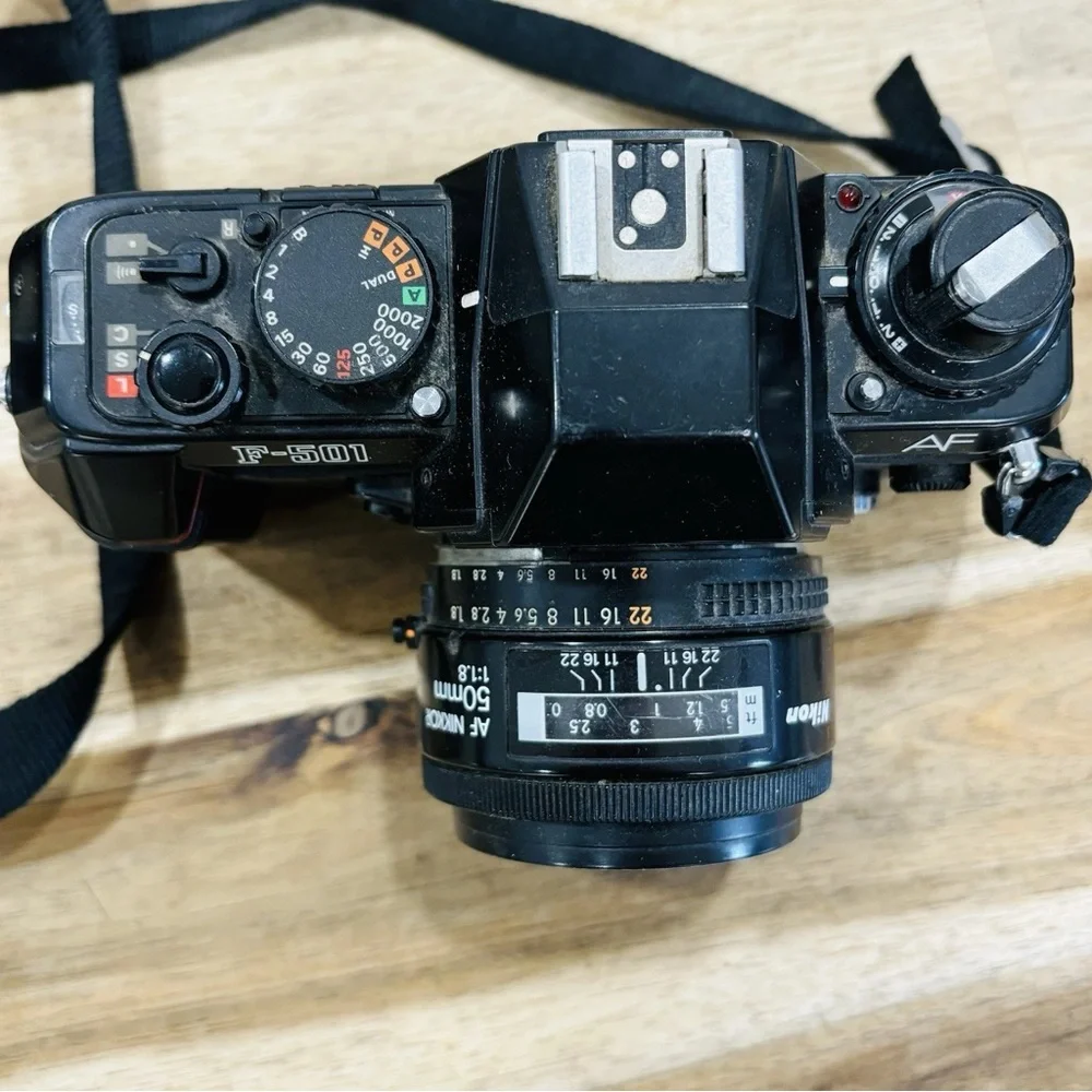 Nikon F-501 Black SLR Camera with 50mm Lens